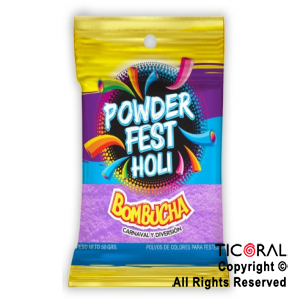 POLVO HOLI COLOR BOMBUCHA PARA LANZAR FUCSIA X 50 GR.